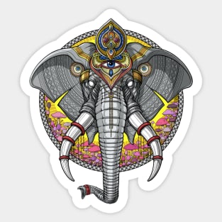 Psychedelic Ganesha Sticker